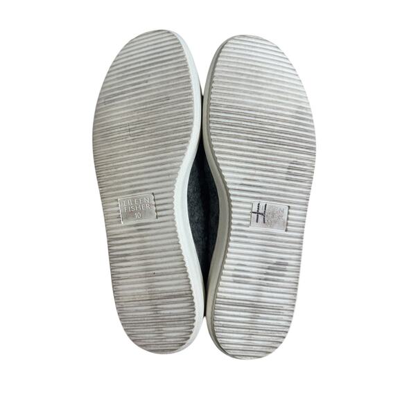 EILEEN FISHER News Felt Sneaker Gray Slides Slip On Women's Size 10 Casual EUC - Picture 6 of 6